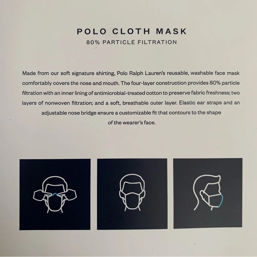 Ralph Lauren embroidered face mask